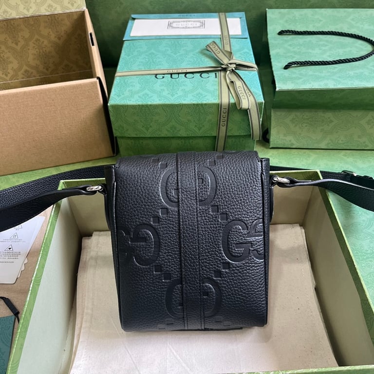 Gucci Jumbo GG Small Messenger Bag Black - 9