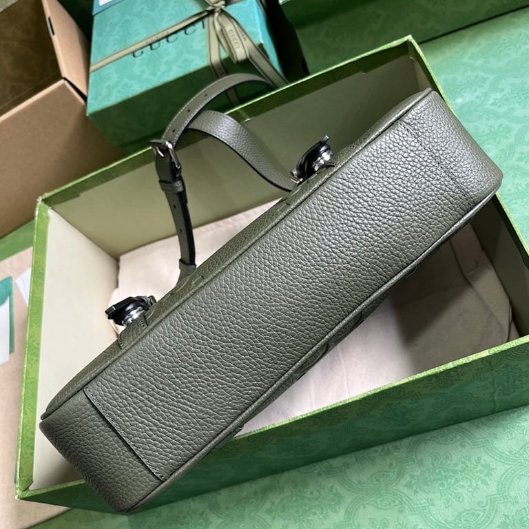 Gucci Jumbo GG Medium Messenger Bag Dark Green - 8