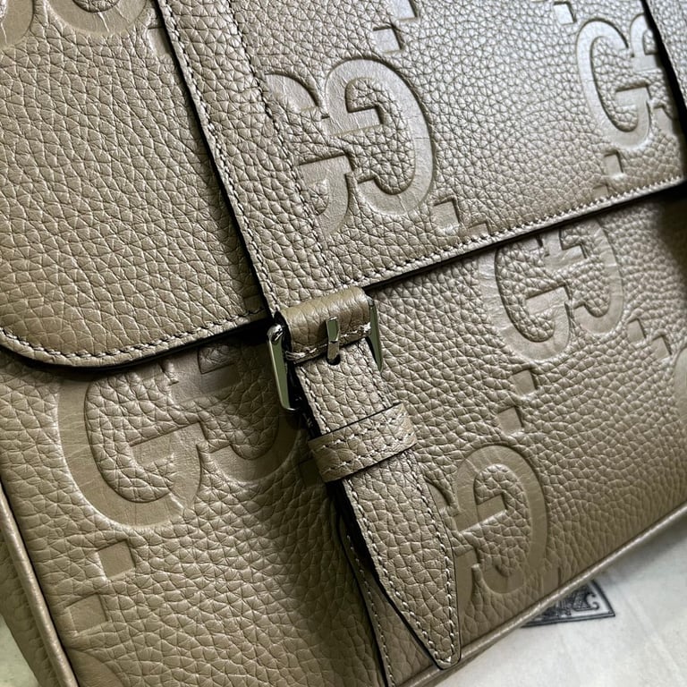 Gucci Jumbo GG Medium Messenger Bag Grey - 6