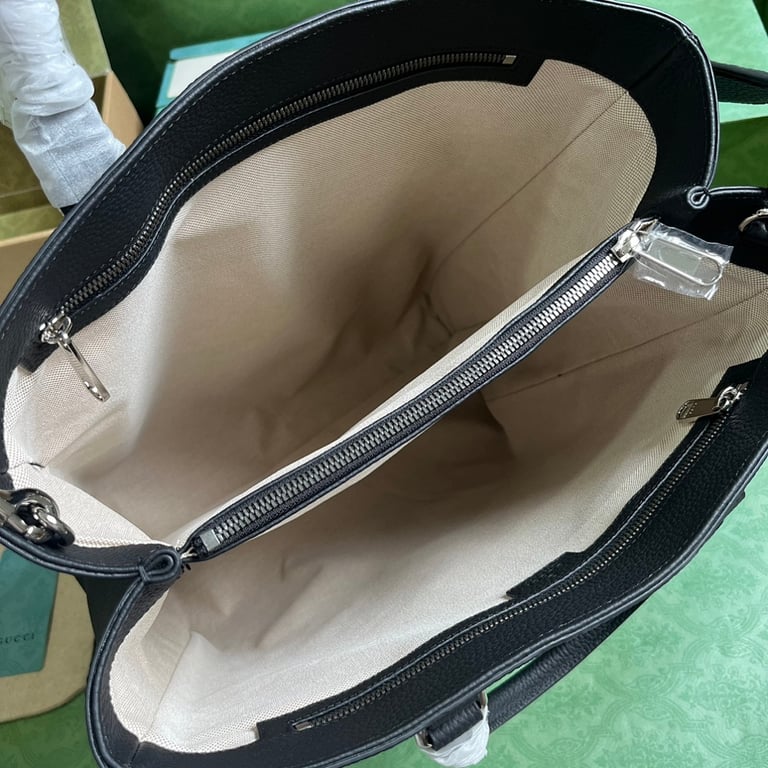 Gucci Jumbo GG Medium Tote Bag Black - 4