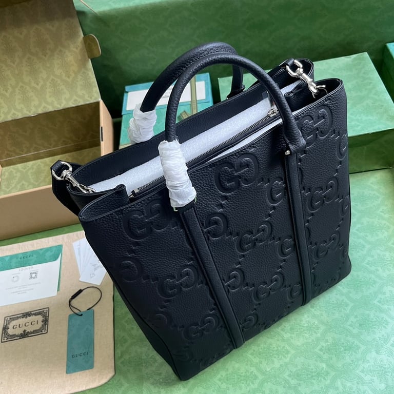 Gucci Jumbo GG Medium Tote Bag Black - 5