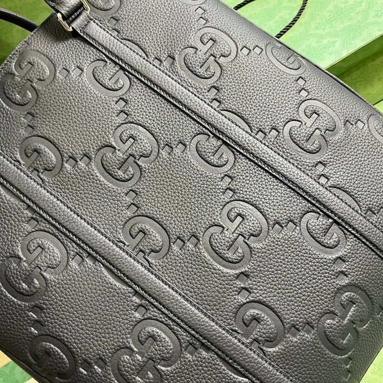Gucci Jumbo GG Medium Tote Bag Black - 6