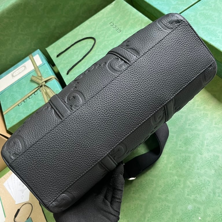 Gucci Jumbo GG Medium Tote Bag Black - 8