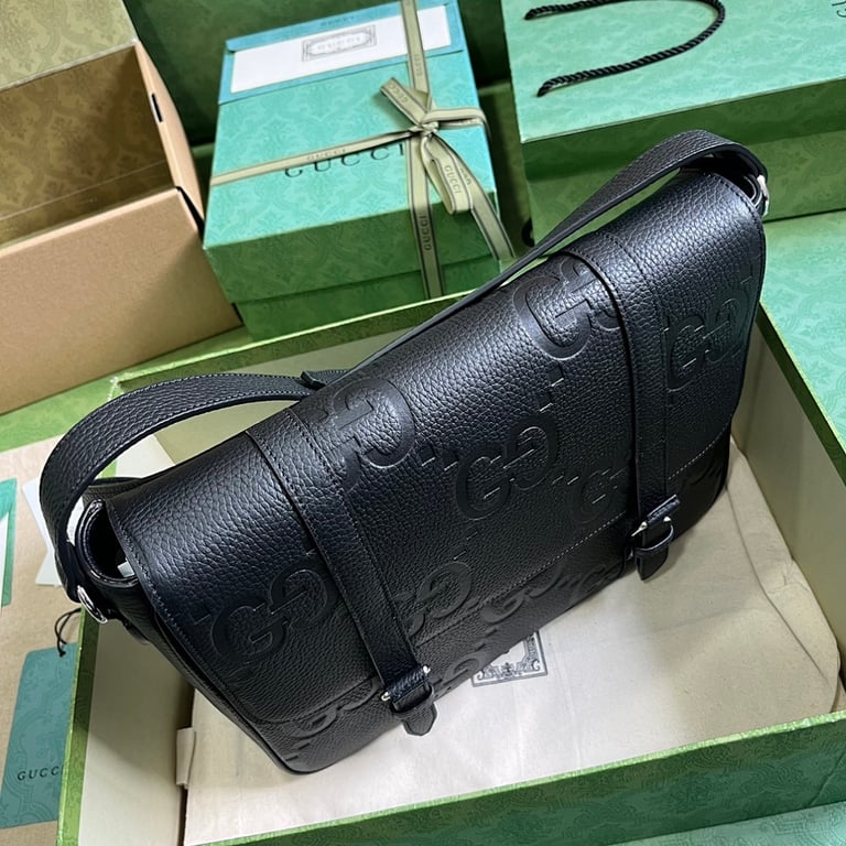Gucci Jumbo GG Messenger Bag Black 760234 - 5