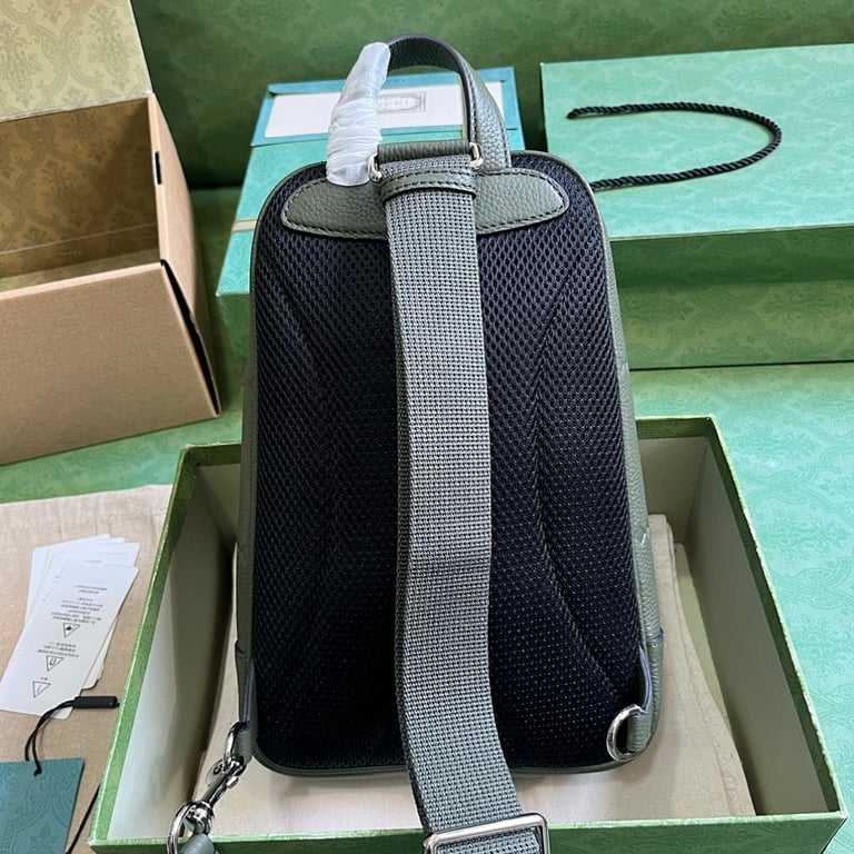 Gucci Super Double G Sling Bag Green - 9