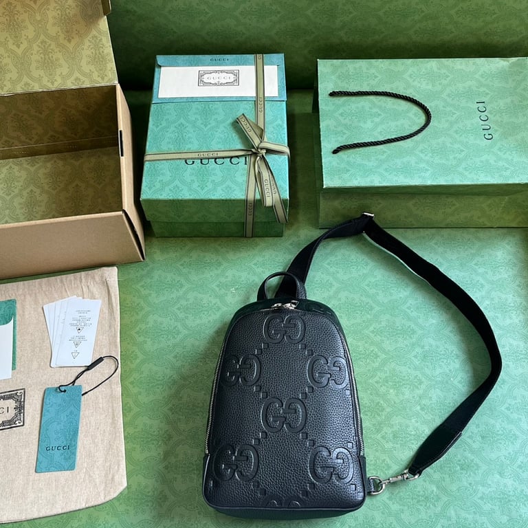 Gucci Super Double G Sling Bag Black 766937 - 2