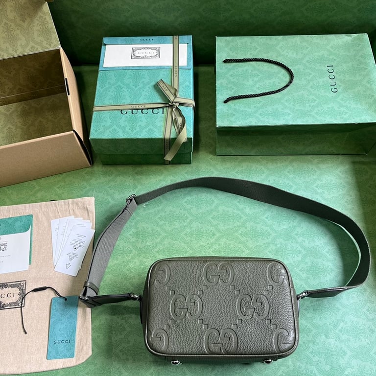 Gucci Jumbo GG Messenger Bag Dark Green - 2
