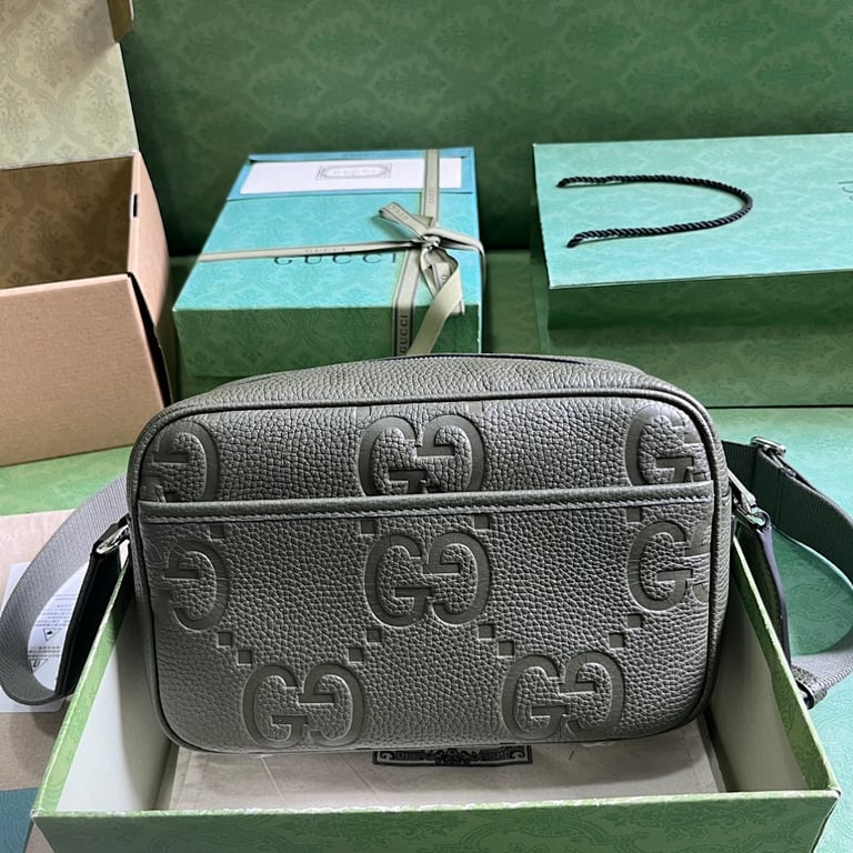 Gucci Jumbo GG Messenger Bag Dark Green - 9