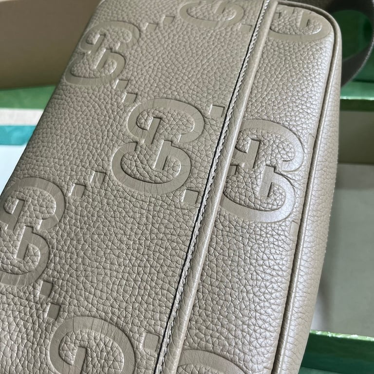 Gucci Jumbo GG Messenger Bag Beige - 4