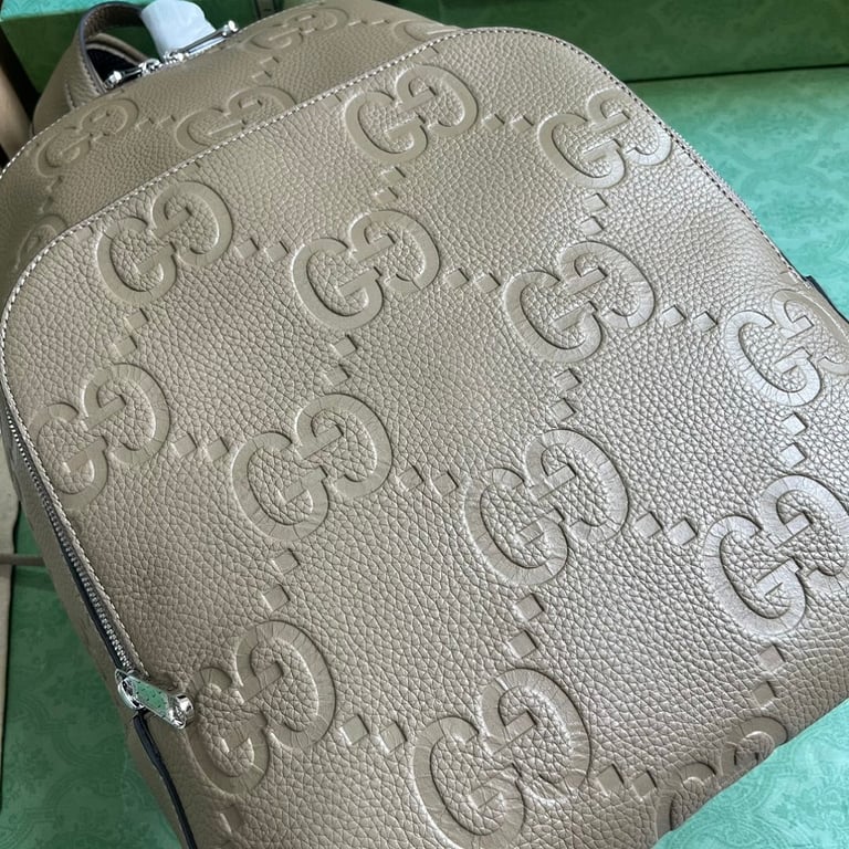 Gucci Jumbo GG Backpack Grey - 6