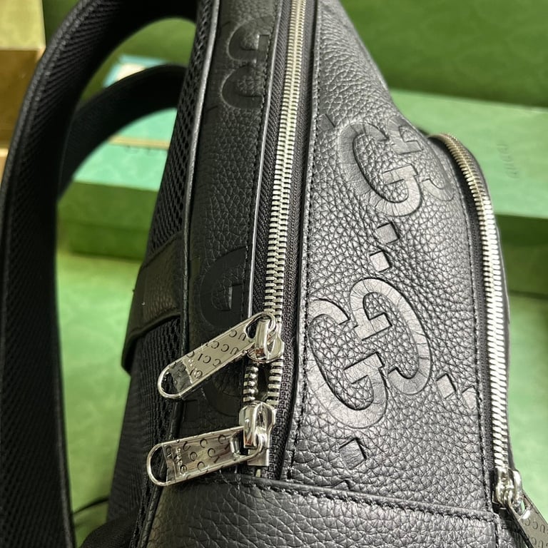 Gucci Jumbo GG Leather Backpack Black - 4