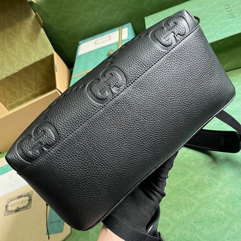Gucci Jumbo GG Leather Backpack Black - 8