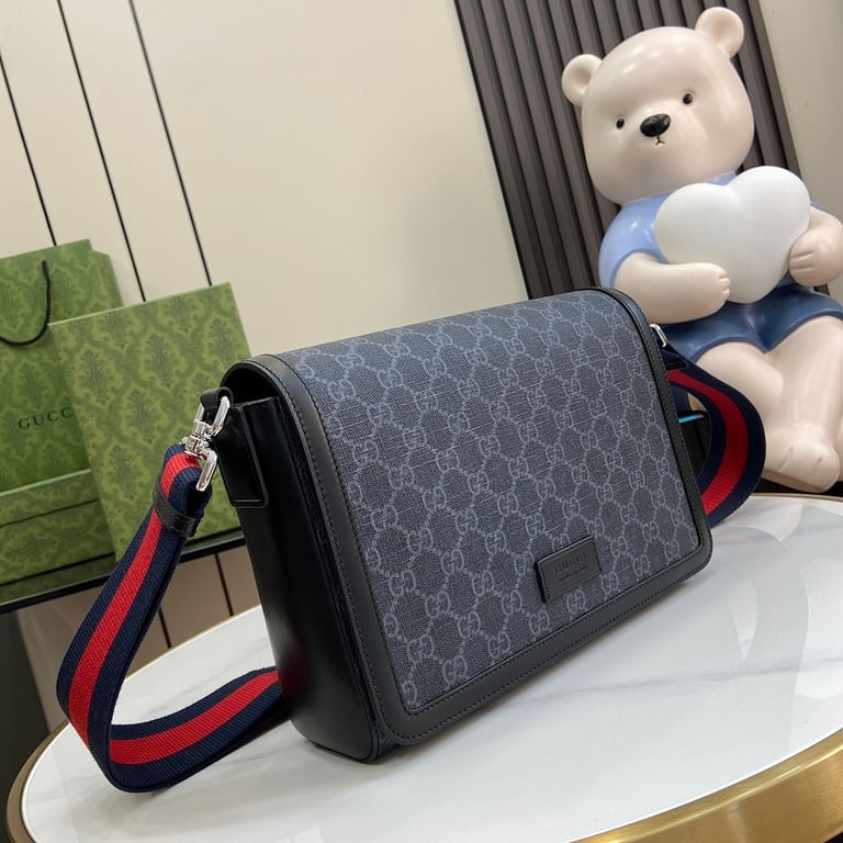 Gucci GG Supreme Messenger Bag Black - 7
