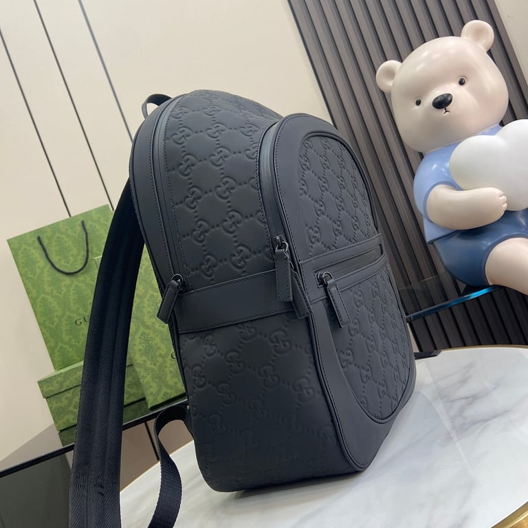 Gucci GG Embossed Backpack Black - 7