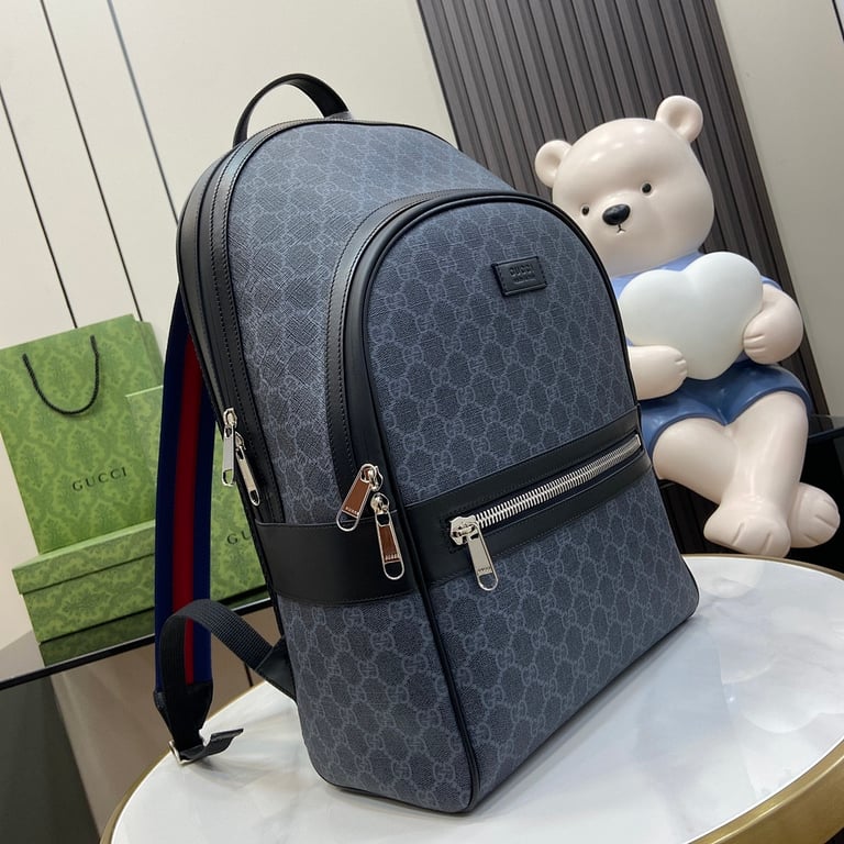 Gucci GG Supreme Backpack Black/Grey - 7