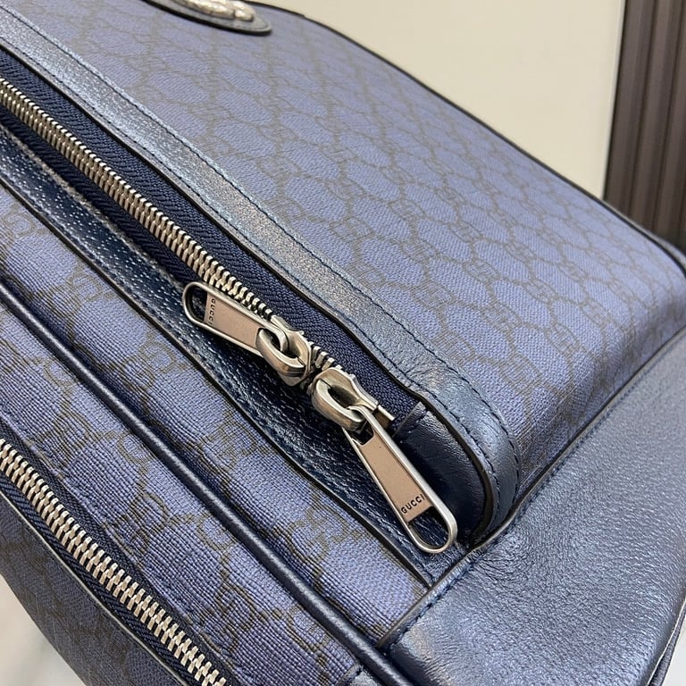 Gucci Ophidia GG Medium Backpack Navy Denim - 4