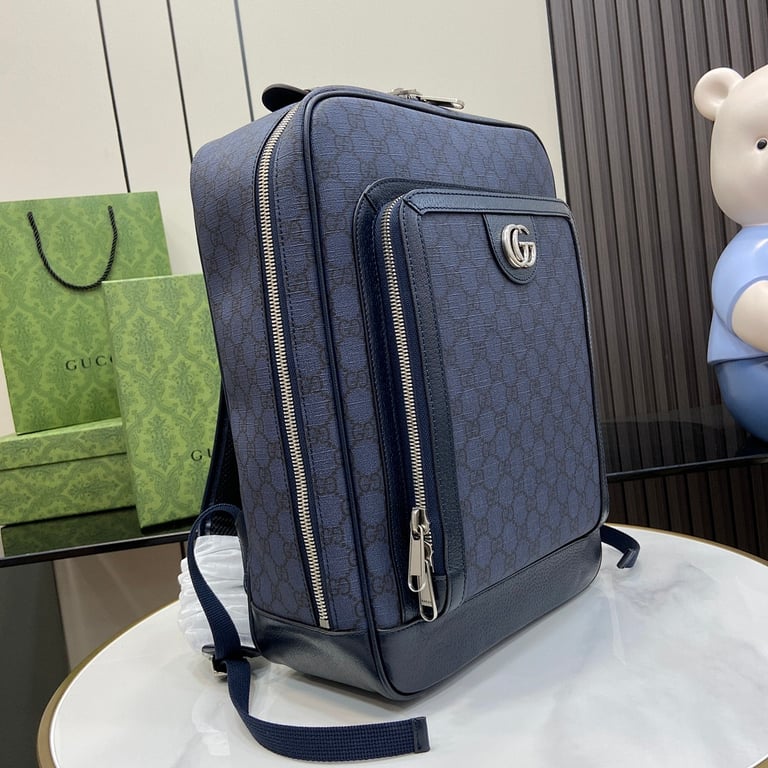 Gucci Ophidia GG Medium Backpack Navy Denim - 9