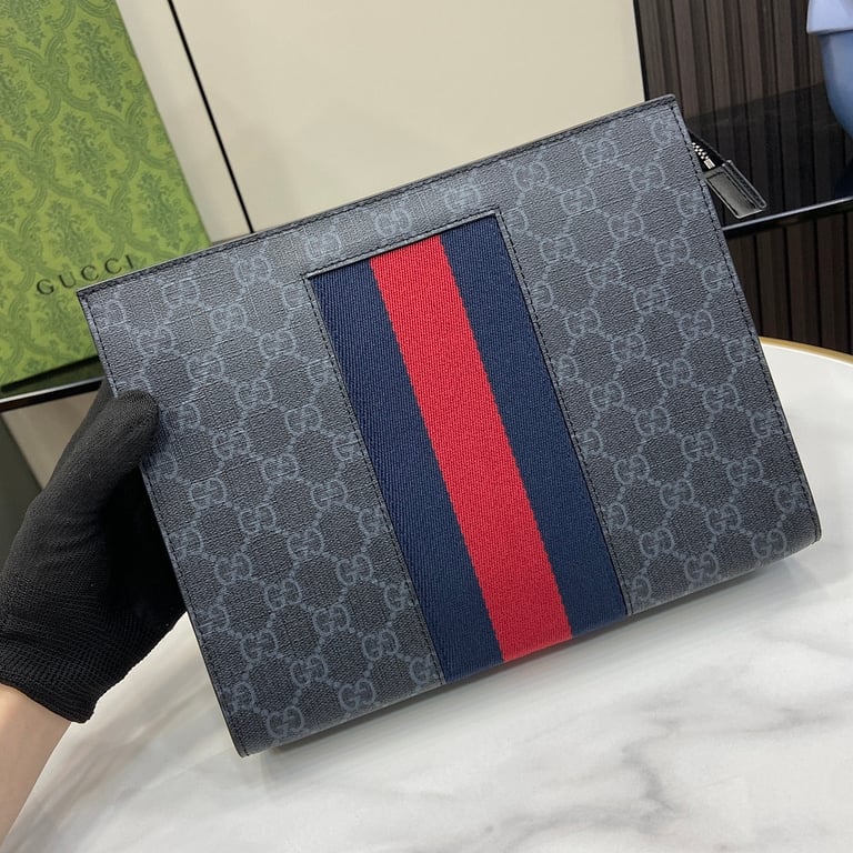Gucci Ophidia GG Supreme Pouch Grey - 3
