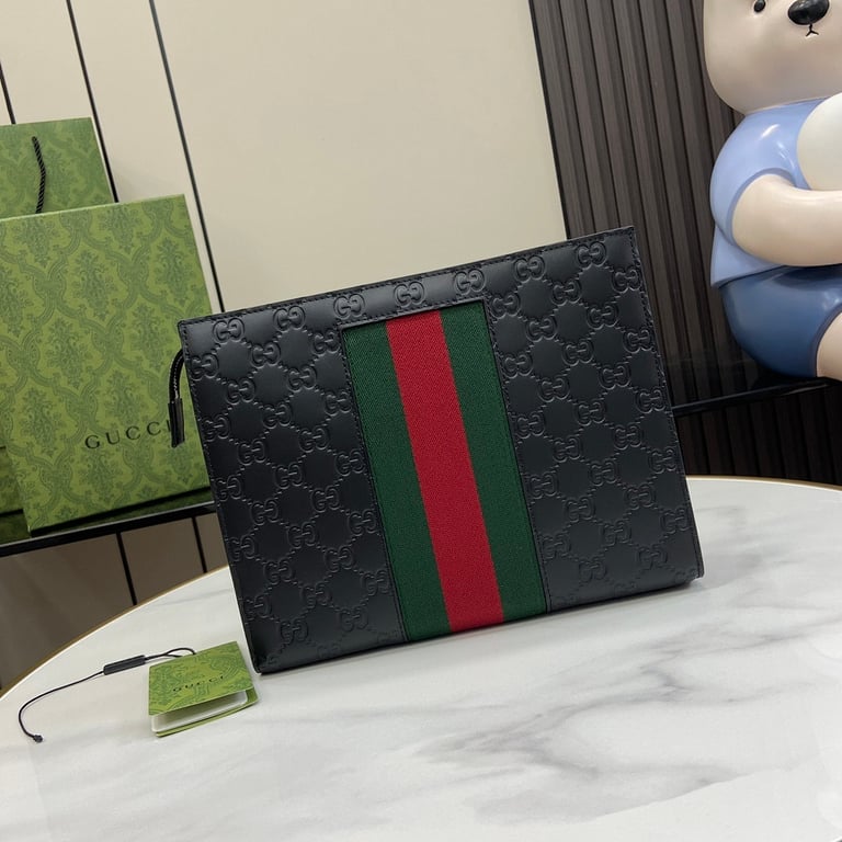 Gucci Ophidia GG Embossed Clutch Black - 8