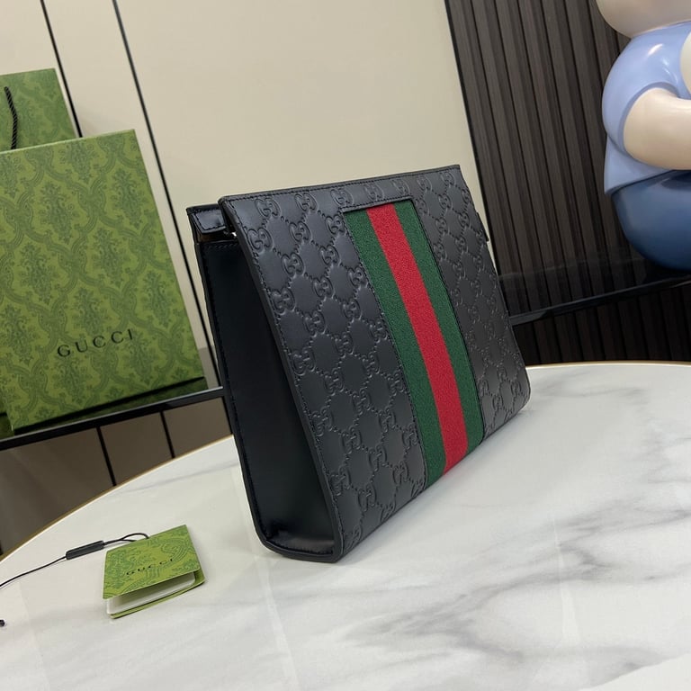 Gucci Ophidia GG Embossed Clutch Black - 9