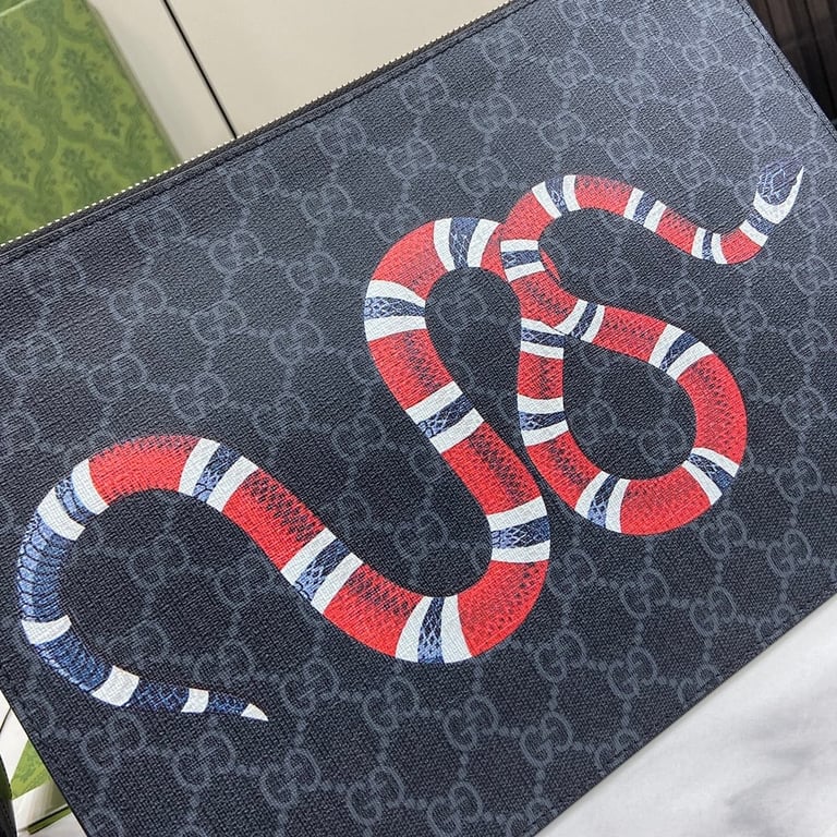 Gucci Ophidia GG Supreme Kingsnake Pouch Black - 6