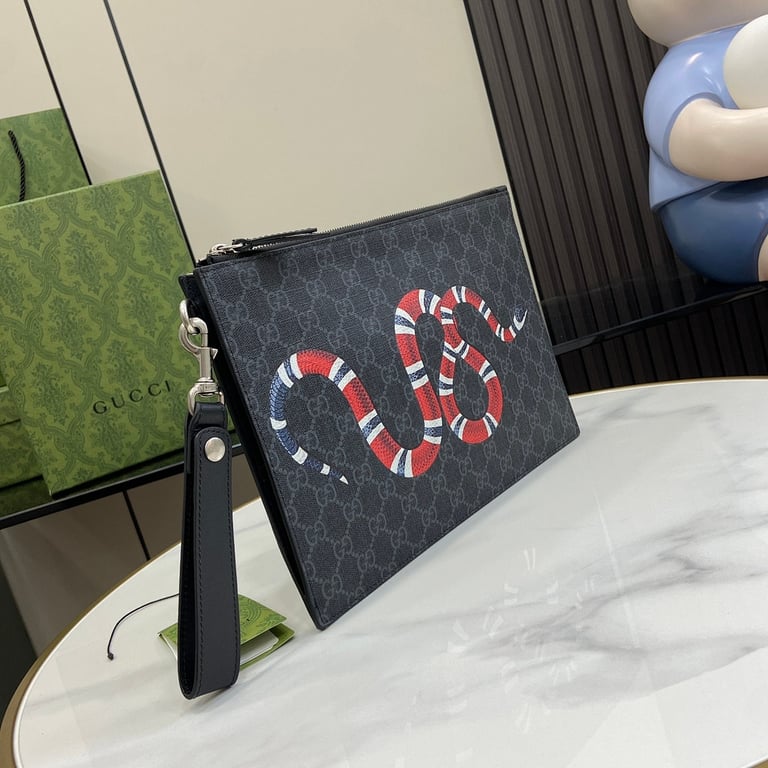Gucci Ophidia GG Supreme Kingsnake Pouch Black - 9