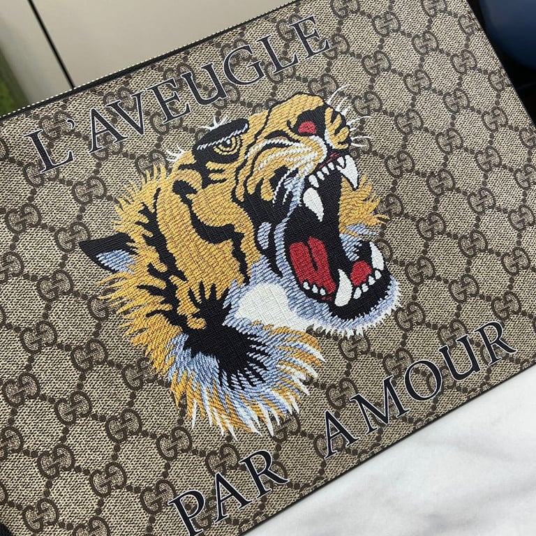 Gucci Ophidia GG Supreme Tiger Pouch - 6