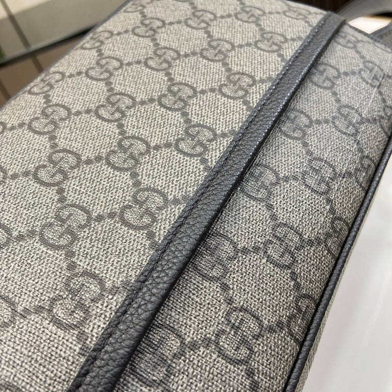 Gucci GG Supreme Mini Shoulder Bag 768391 Grey Black - 4