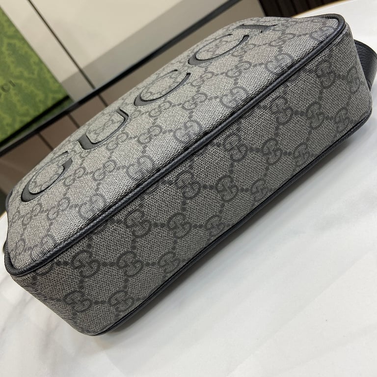 Gucci GG Supreme Mini Shoulder Bag 768391 Grey Black - 7