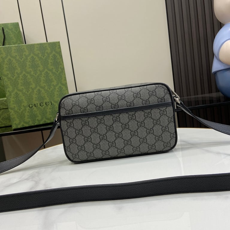 Gucci GG Supreme Mini Shoulder Bag 768391 Grey Black - 8