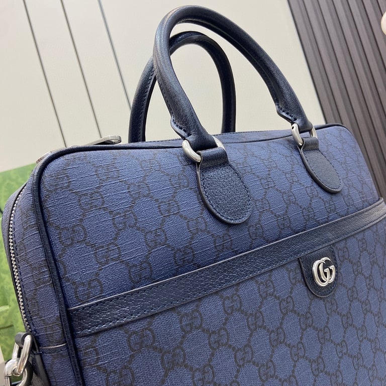 Gucci Ophidia GG Supreme Briefcase Blue - 5