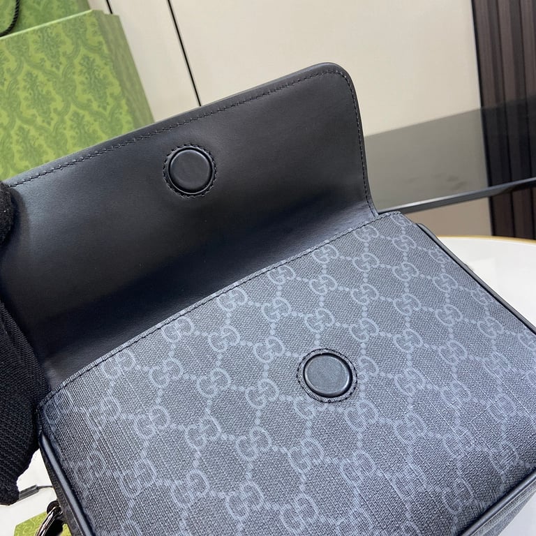 Gucci GG Supreme Small Messenger Bag Black - 5