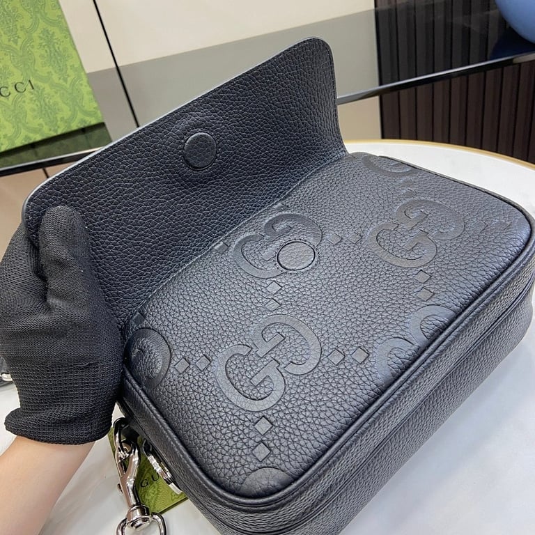 Gucci Jumbo GG Small Messenger Bag Black - 6