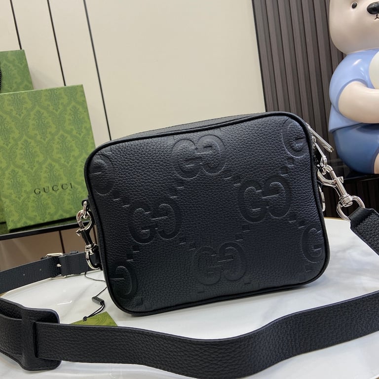 Gucci Jumbo GG Small Messenger Bag Black - 8