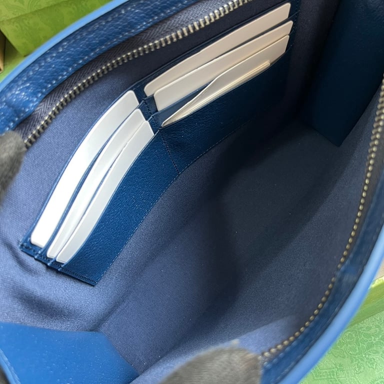 Gucci GG Supreme Pouch Beige Blue - 3