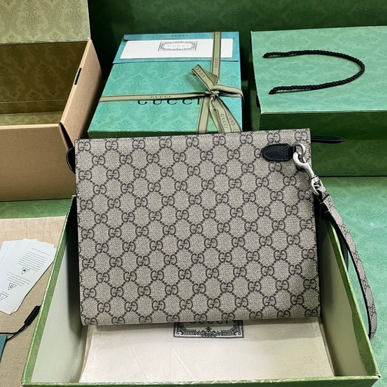 Gucci GG Supreme Pouch 768255 Beige/Ebony - 9