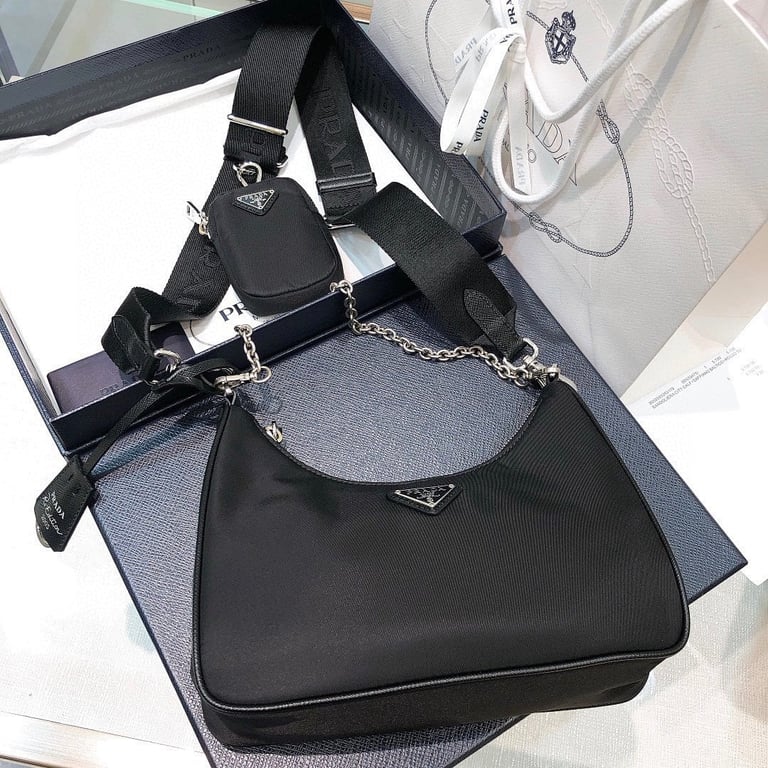 Prada Re-Edition 2005 Nylon Bag Black 1BH204 - 2