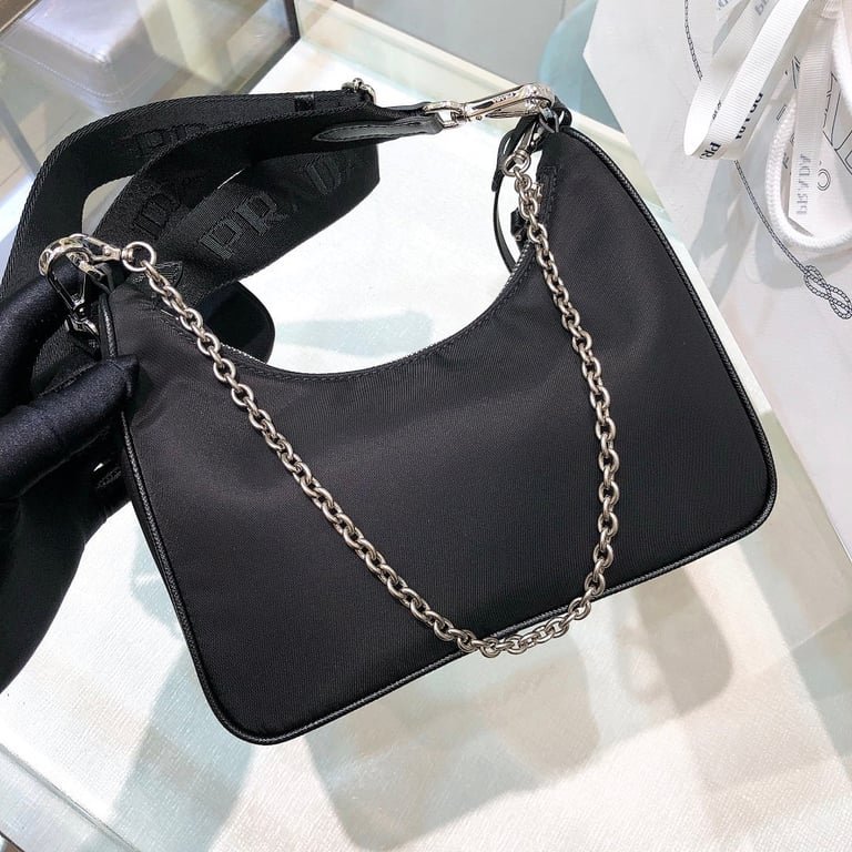 Prada Re-Edition 2005 Nylon Bag Black 1BH204 - 8