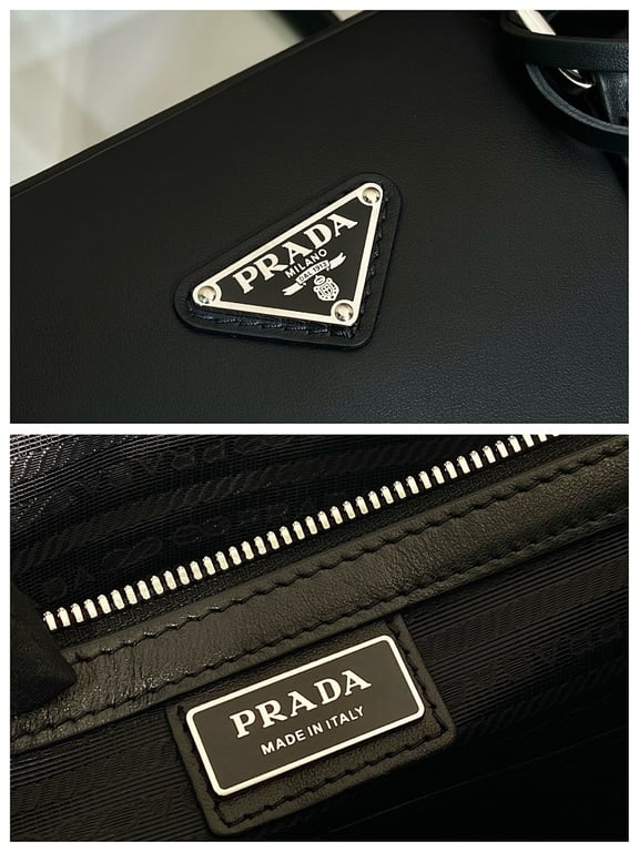 Prada 2VE368 Leather Briefcase Black - 2