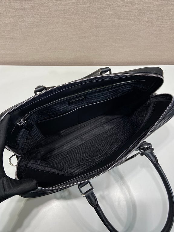 Prada 2VE368 Leather Briefcase Black - 3