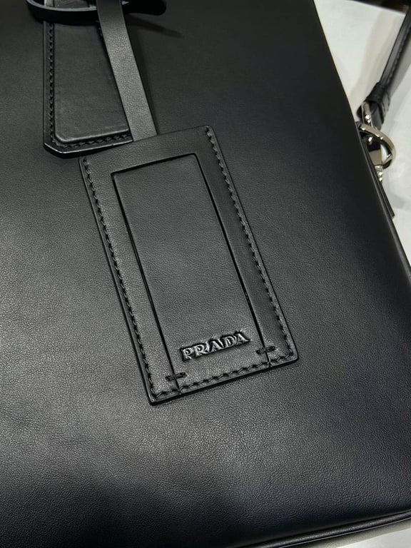 Prada 2VE368 Leather Briefcase Black - 4