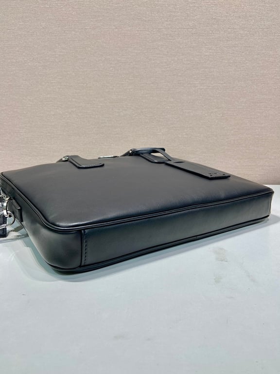Prada 2VE368 Leather Briefcase Black - 5