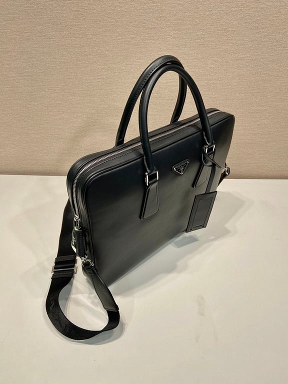 Prada 2VE368 Leather Briefcase Black - 8