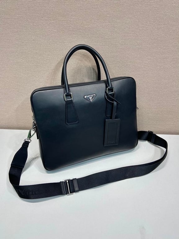 Prada 2VE368 Leather Briefcase Black - 9
