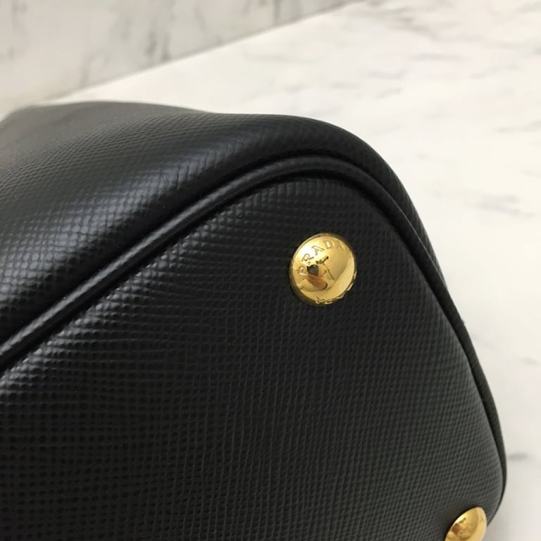 Prada 1BG775 Double Bag Black Red - 9