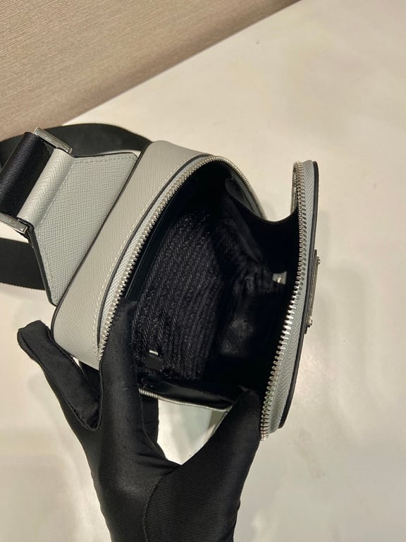 Prada 2VZ106 Saffiano Leather Sling Bag Grey - 3