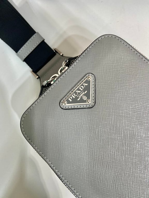 Prada 2VZ106 Saffiano Leather Sling Bag Grey - 5