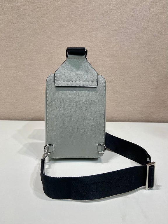 Prada 2VZ106 Saffiano Leather Sling Bag Grey - 6