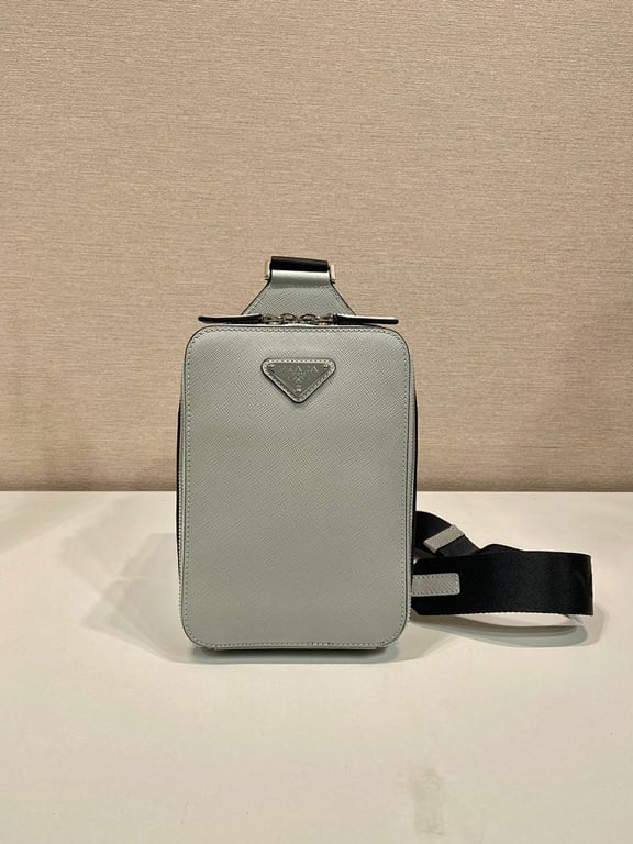 Prada 2VZ106 Saffiano Leather Sling Bag Grey - 9