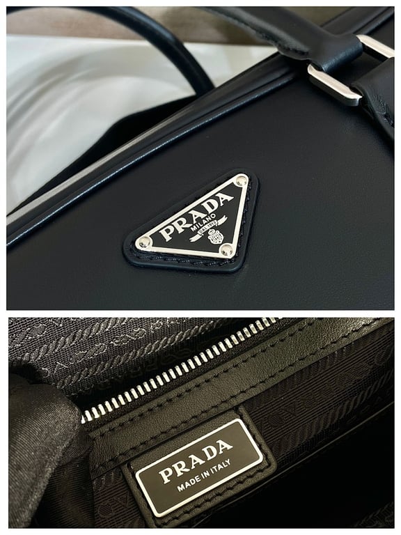 Prada 2VE025 Leather Briefcase Black - 2